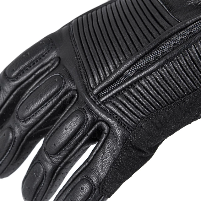 Kožené moto rukavice W-TEC Mareff - 2.akosť - čierna