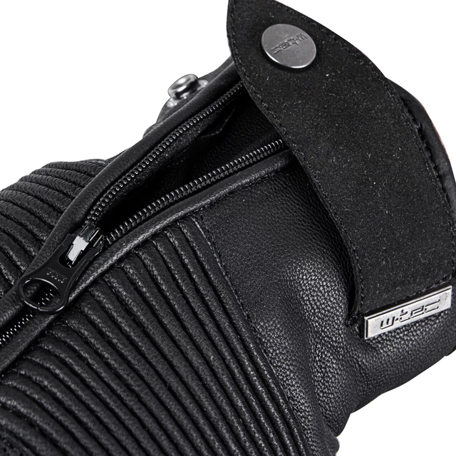 Kožené moto rukavice W-TEC Mareff - 2.akosť - čierna