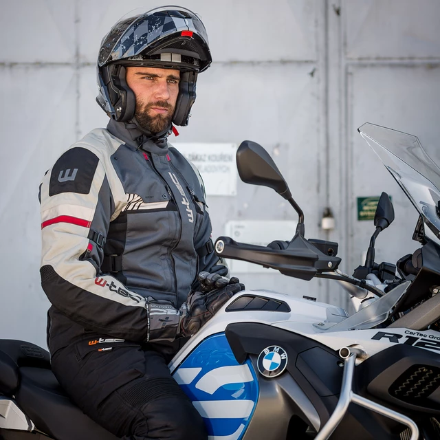 Moto rukavice W-TEC Kaltman - čierno-šedá