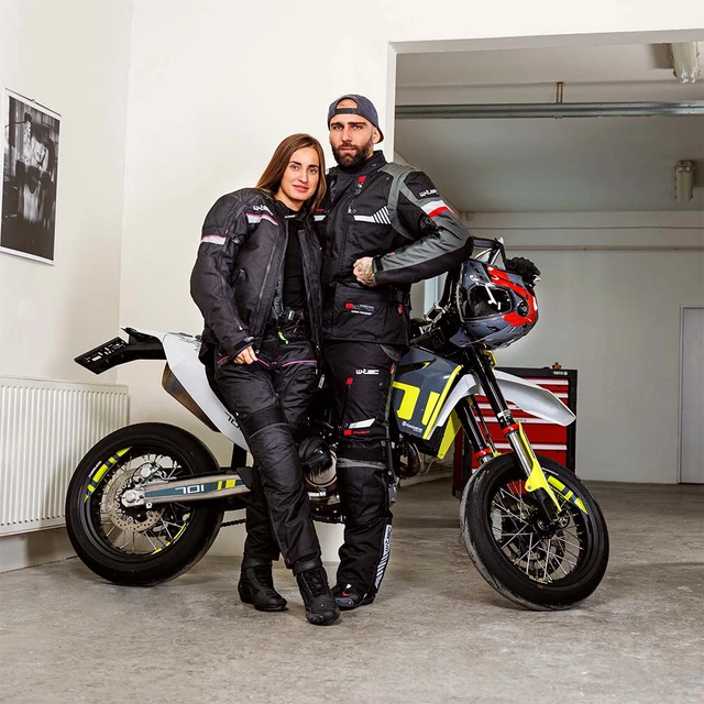 Dámska moto bunda W-TEC Progair Lady - 2. akosť - čierno-ružová