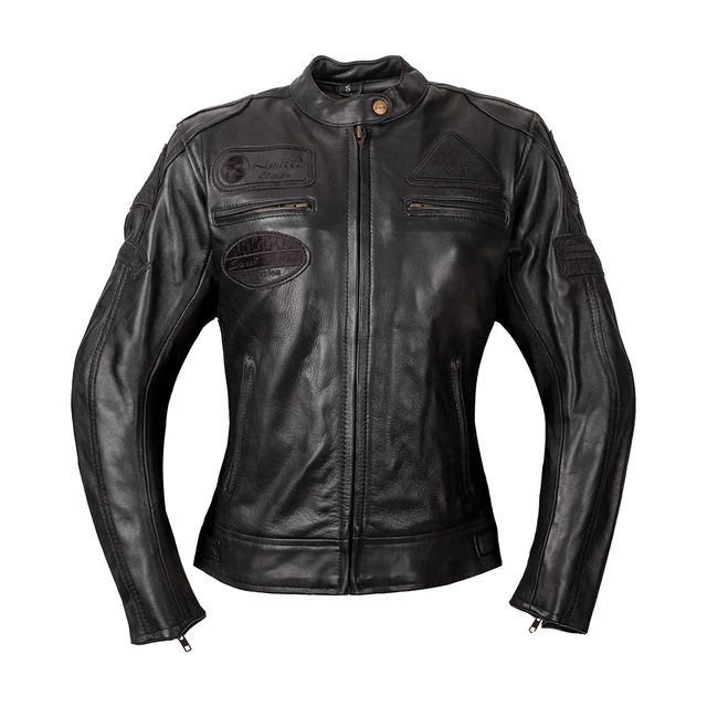 Dámska kožená moto bunda W-TEC Urban Noir Lady - čierna - čierna