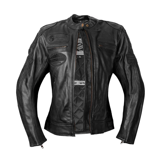 Dámska kožená moto bunda W-TEC Urban Noir Lady - čierna