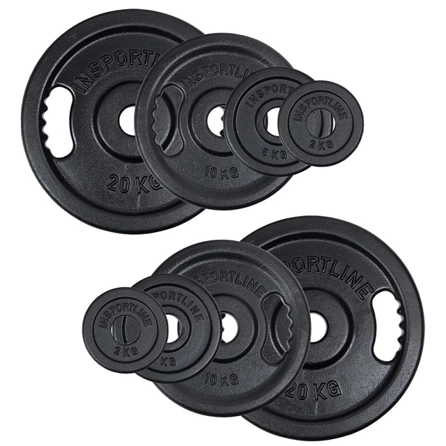 Liatinové olympijské kotúče inSPORTline Castblack OL 50 mm 2-20 kg