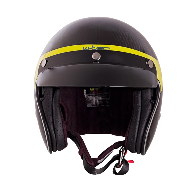Moto prilba W-TEC Vacabro - 2. akosť - Glossy Carbon