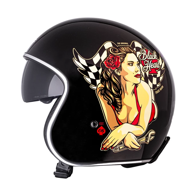 Moto prilba W-TEC Black Heart V537 - Melisa, čierna lesk