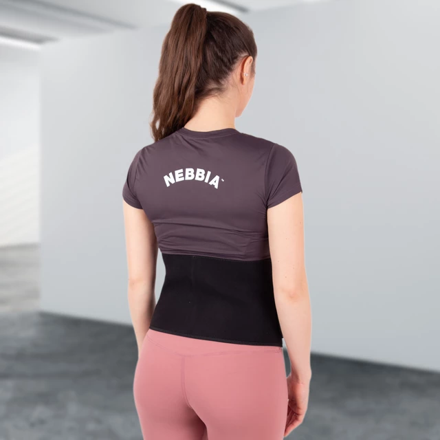 Neoprénový pás inSPORTline Waistpire s vreckom - čierna