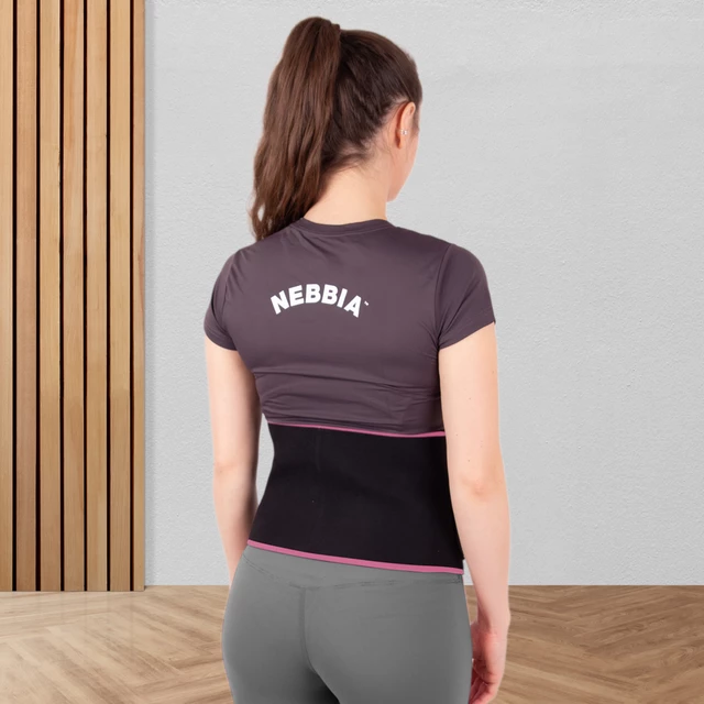 Neoprénový pás inSPORTline Waistpire s vreckom - čierna