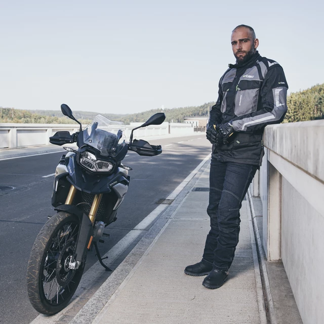 Pánska moto bunda W-TEC Burdys Evo - čierno-šedá