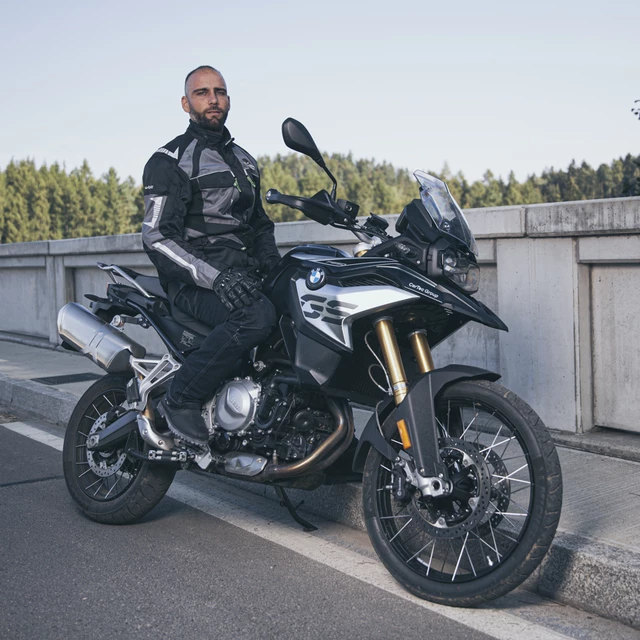 Kožené moto rukavice W-TEC Flanker - čierna