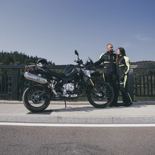 Dámske moto nohavice W-TEC Spirital Lady - čierna-fluo žltá