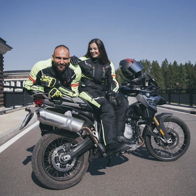 Dámske moto nohavice W-TEC Spirital Lady - čierna-fluo žltá
