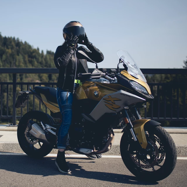 Dámske kožené moto rukavice W-TEC Perchta - čierna