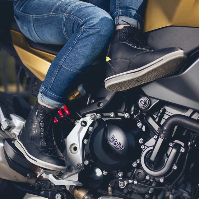 Moto topánky W-TEC Culabus - čierna-fluo