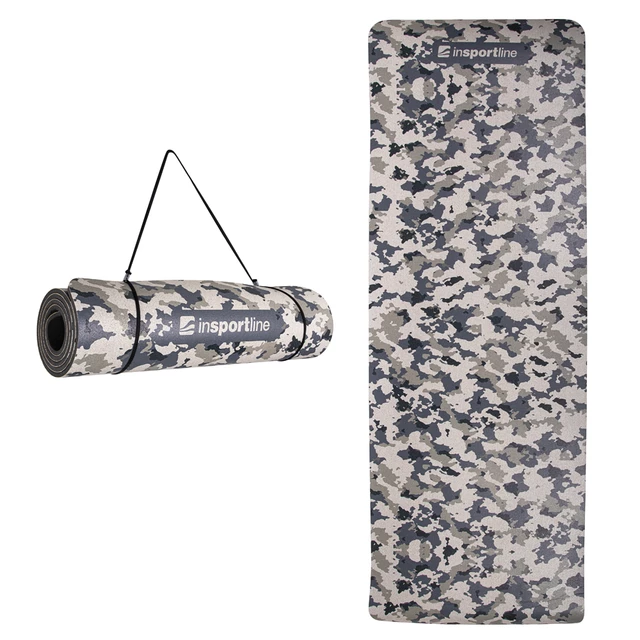 Karimatka inSPORTline Camu 173x61x0,4 cm - šedý maskáč - šedý maskáč