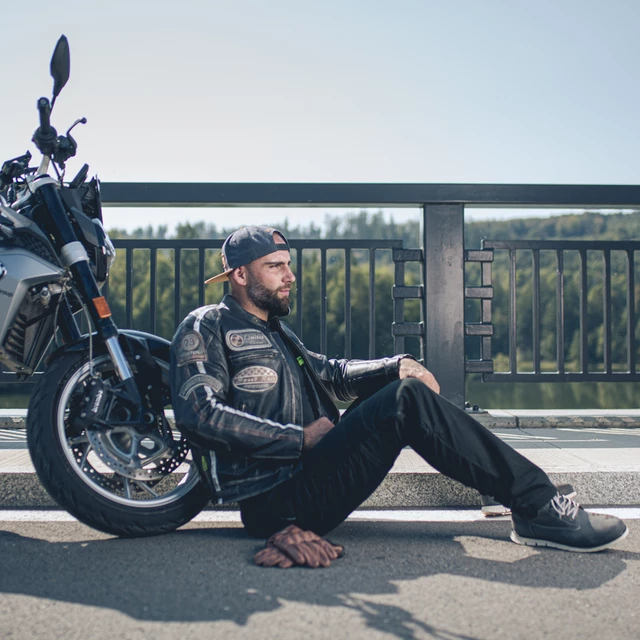 Kožené moto rukavice W-TEC Dahmer - tmavo hnedá