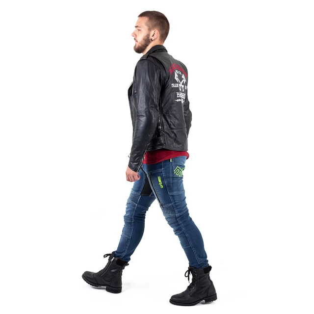 Kožená moto bunda W-TEC Black Heart Perfectis - čierna