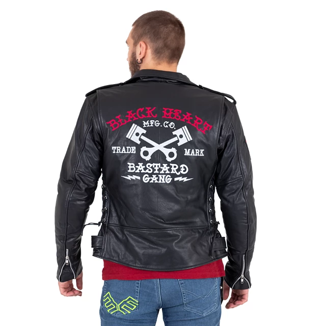 Kožená moto bunda W-TEC Black Heart Perfectis - čierna