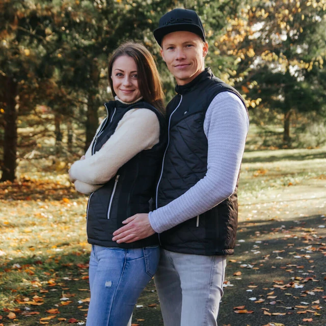 Pánska vyhrievaná vesta inSPORTline WARMhim - 2.akosť - čierna