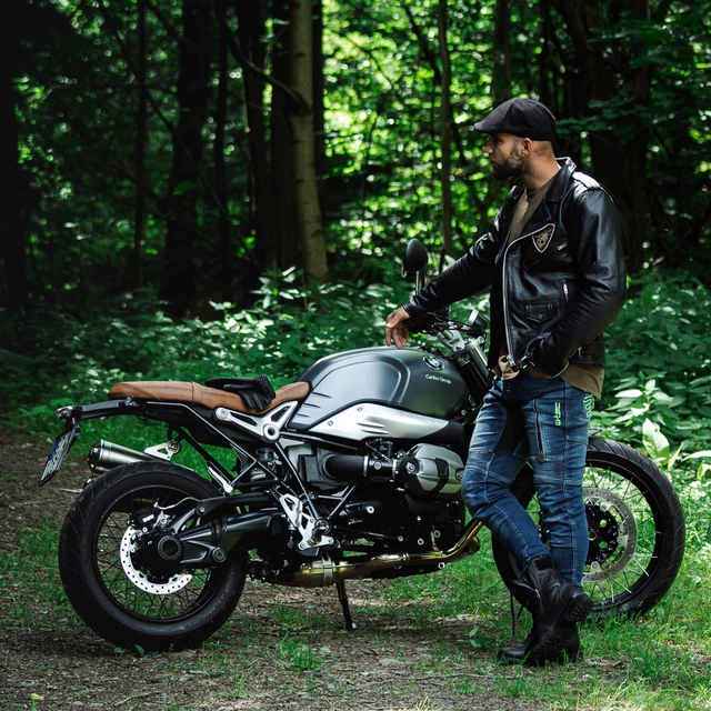 Kožená moto bunda W-TEC Black Heart Perfectis - čierna