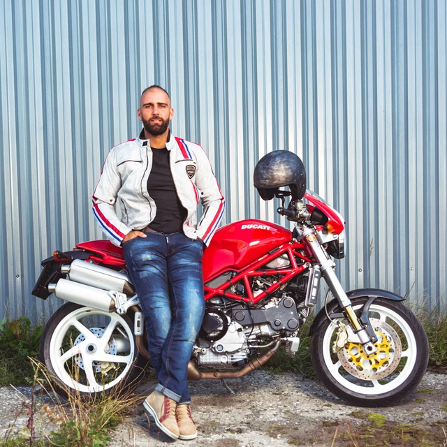 Pánske moto jeansy W-TEC Feeldy - modrá