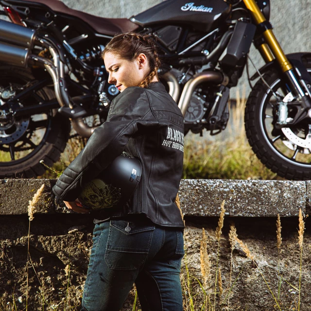 Dámska kožená moto bunda W-TEC Black Heart Raptura - 2. akosť - čierna