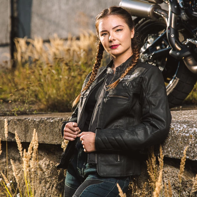 Dámska kožená moto bunda W-TEC Black Heart Raptura - 2. akosť - čierna