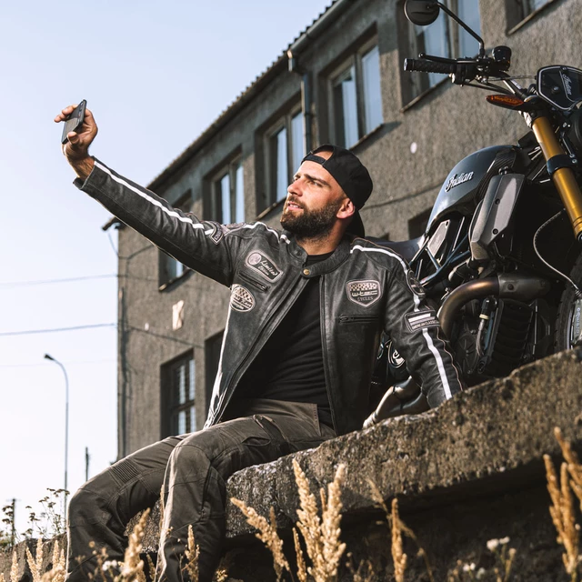Pánske moto nohavice W-TEC Shoota - tmavo šedá