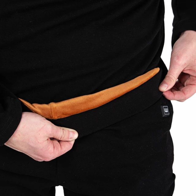 Pánske vyhrievané nohavice W-TEC Insupants s 10 000 mAh powerbankou - čierna