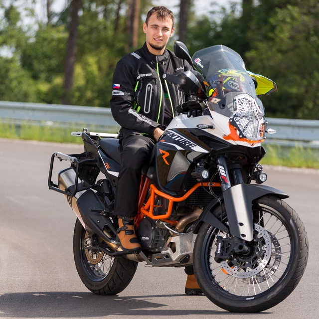 Moto bunda W-TEC Gelnair - 2.akosť - čierno-zelená
