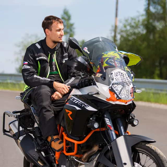 Moto bunda W-TEC Gelnair - 2.akosť - čierno-zelená