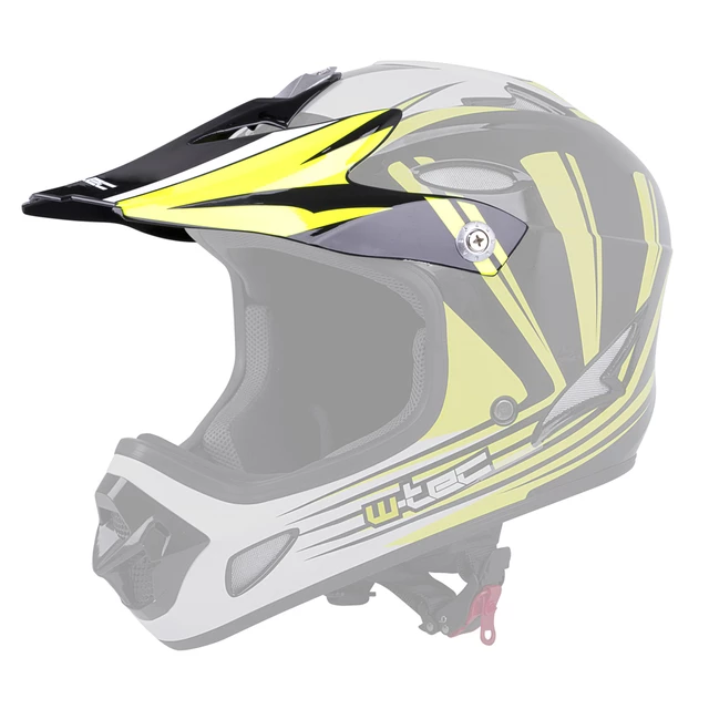 Náhradný šilt pre prilbu W-TEC FS-605 - Skull Smile - Yellow Graphic