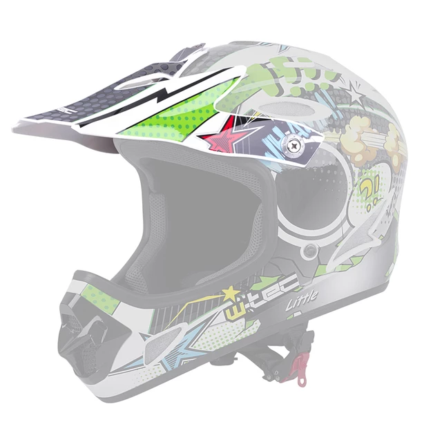 Náhradný šilt pre prilbu W-TEC FS-605 - Skull Smile - Cartoon
