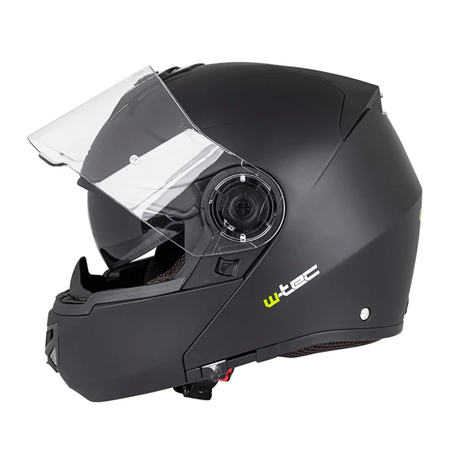Výklopná moto prilba W-TEC Vexamo PP s Pinlockom - čierno-zelená