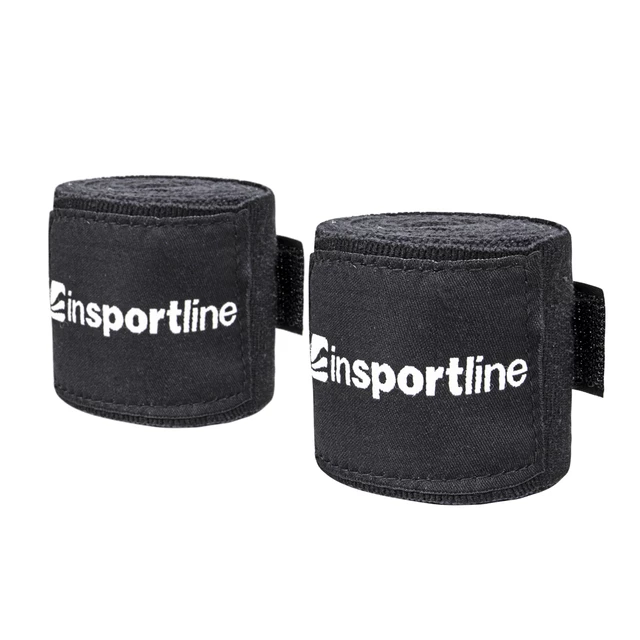 Boxerská bandáž inSPORTline Envolto 350 cm - čierna - čierna