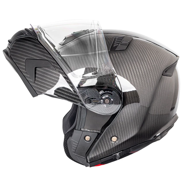 Výklopná moto prilba W-TEC Tensiler - 2. akosť - karbón lesk