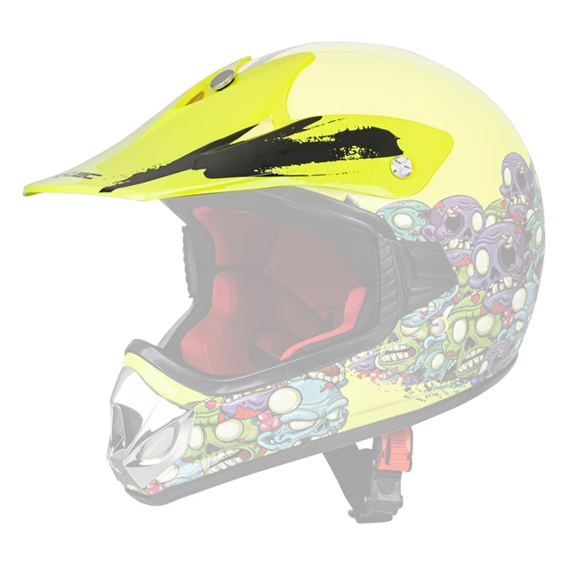 Náhradný šilt na detskú prilbu V310 - Ghost Dot - Zombie Neon Green