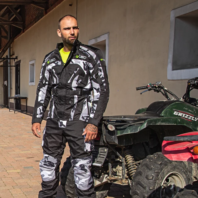 Pánska moto bunda W-TEC Troopa - Black Camo