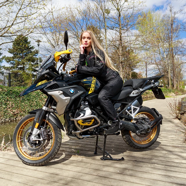Dámska moto bunda W-TEC Progair Lady - 2. akosť - čierno-ružová