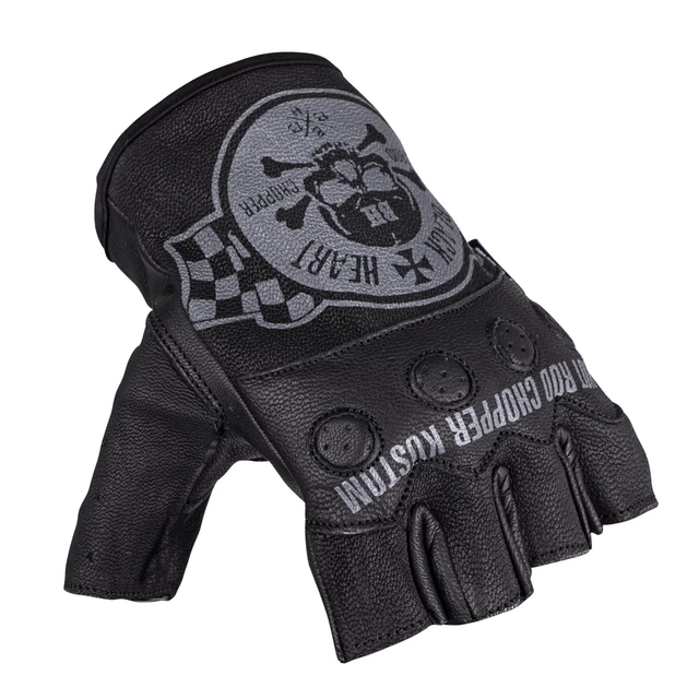 Moto rukavice na chopper W-TEC Black Heart Wipplar - čierna - čierna