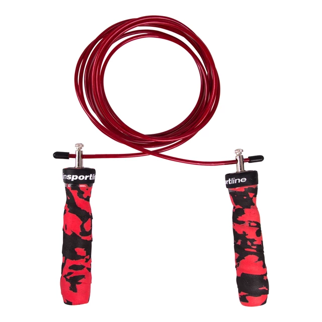 Švihadlo inSPORTline Jumpkamu - white camu - red camu