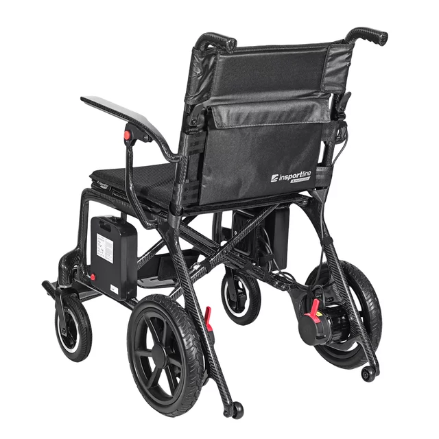 Skladací elektrický karbónový invalidný vozík inSPORTline Feally • 16,2 kg • do 120kg • až 25km dojazd