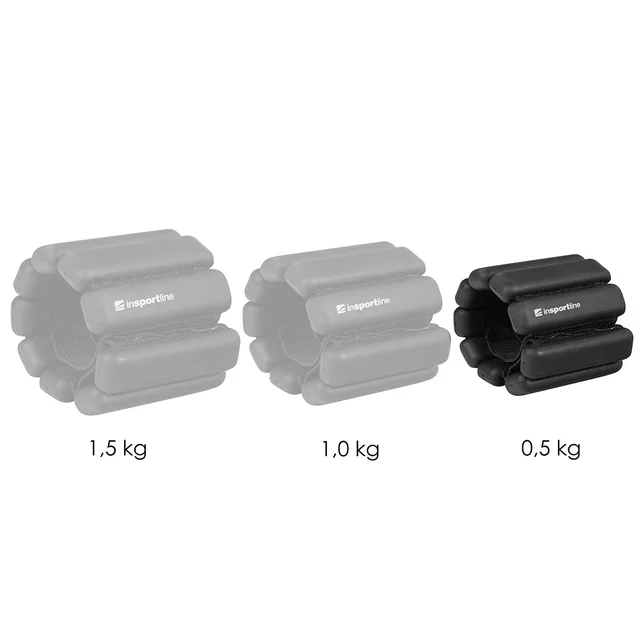 Fitness závažie na členok a zápästie inSPORTline Brace 2x0,5 kg