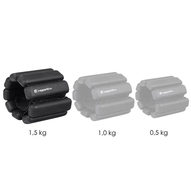 Fitness závažie na členok a zápästie inSPORTline Brace 2x1,5 kg - mocha mousse