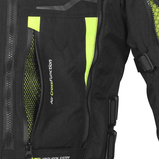 Moto bunda W-TEC Aircross - čierno-zlatá