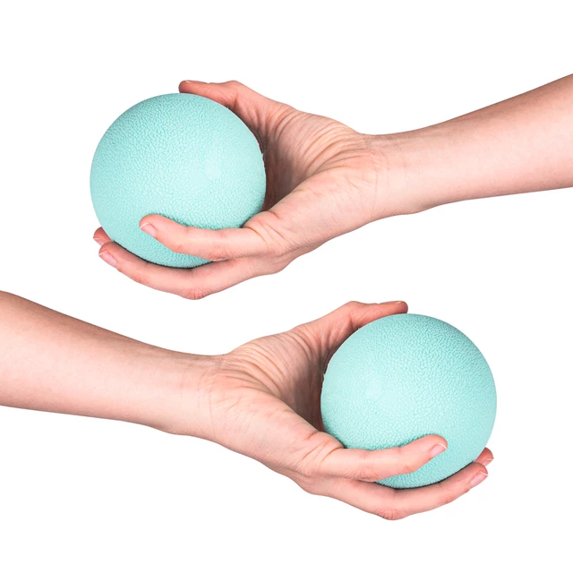 Masážne loptičky inSPORTline Thera 9 cm - tyrkysová