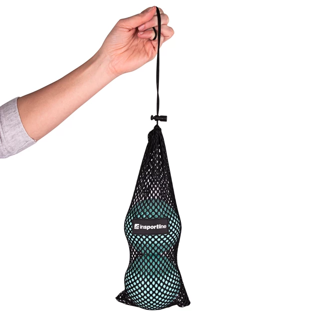 Masážne loptičky inSPORTline Thera 9 cm - tyrkysová