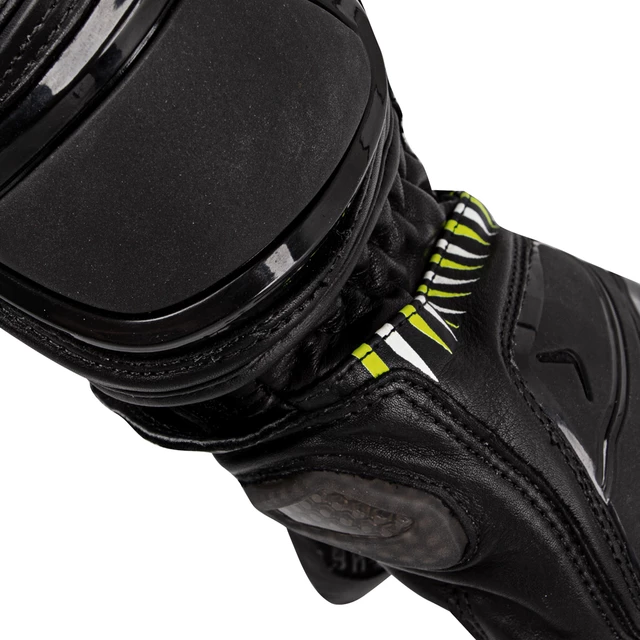 Moto rukavice W-TEC Evolation - čierno-bielo-fluo