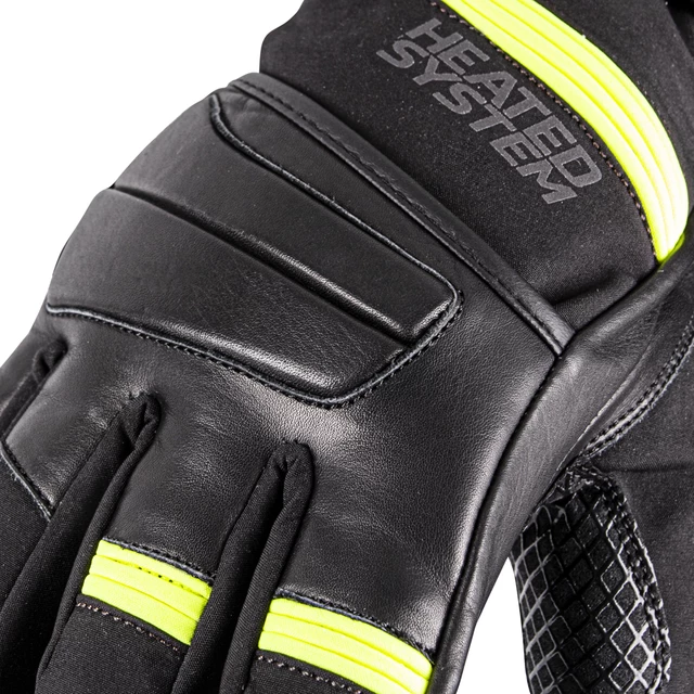 Vyhrievané moto a lyžiarske rukavice W-TEC HEATride - 2.akosť - čierna-fluo zelená
