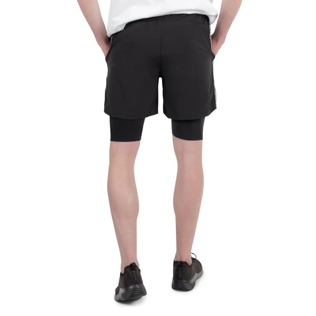 Pánske kraťasy 2v1 inSPORTline Closefit Short - čierna