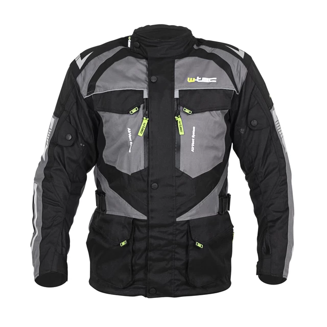 Pánska moto bunda W-TEC Burdys Evo - čierno-šedá - čierno-šedá